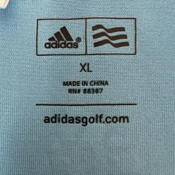 Adidas Golf Adizero Polo Shirt Mens XL Blue Geometric‎ Short Sleeve Casual Adult - Picture 2 of 7